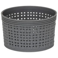 10 paniers organisateurs gris