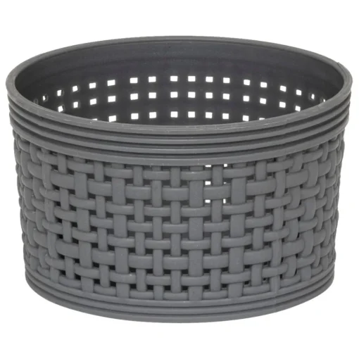 10 paniers organisateurs gris