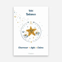 Affiche de décoration bébé Balance