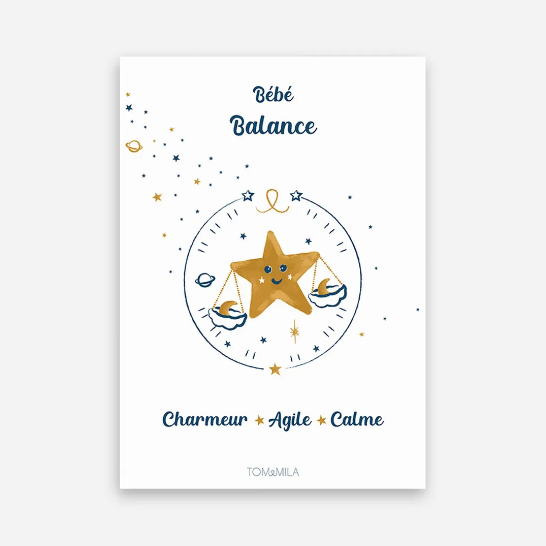 Affiche de décoration bébé Balance
