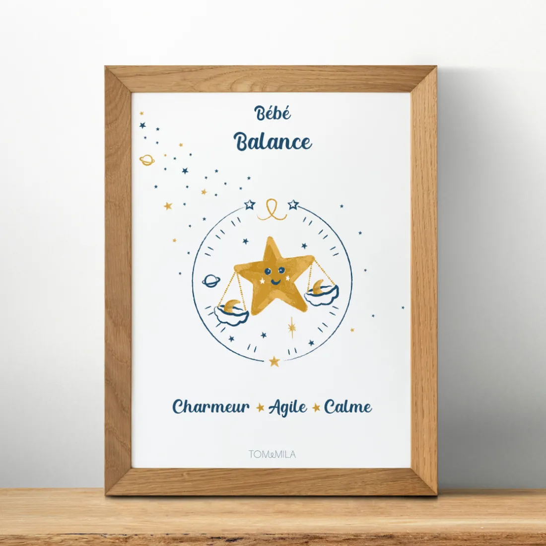 Affiche de décoration bébé Balance