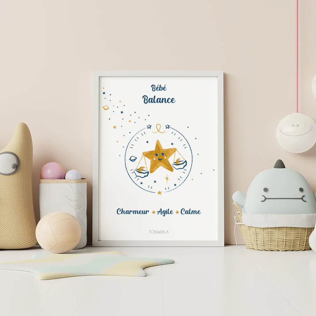 Affiche de décoration bébé Balance