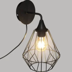 Applique Flave noir en métal D19cm