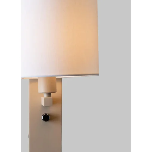 Applique Florence liseuse sable abat-jour blanc
