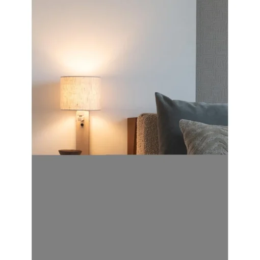 Applique Florence sable abat-jour lin clair