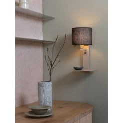 Applique Florence sable abat-jour noir