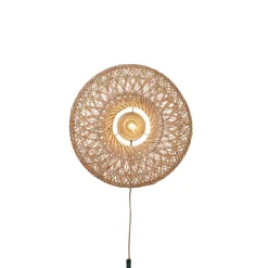 Applique murale Arizona Rotin abat-jour naturel