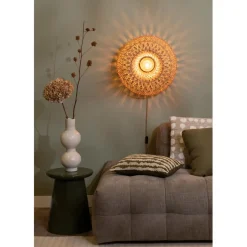 Applique murale Arizona Rotin abat-jour naturel