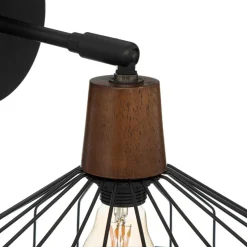 Applique murale noire en métal