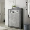 Argentier 2 portes battantes URBINO oxyde et cement