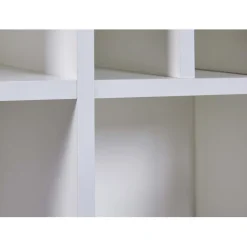 Armoire à bouteilles JULINA coloris blanc chêne Artisan