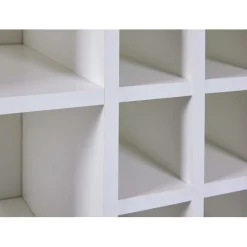 Armoire à bouteilles JULINA coloris blanc chêne Artisan