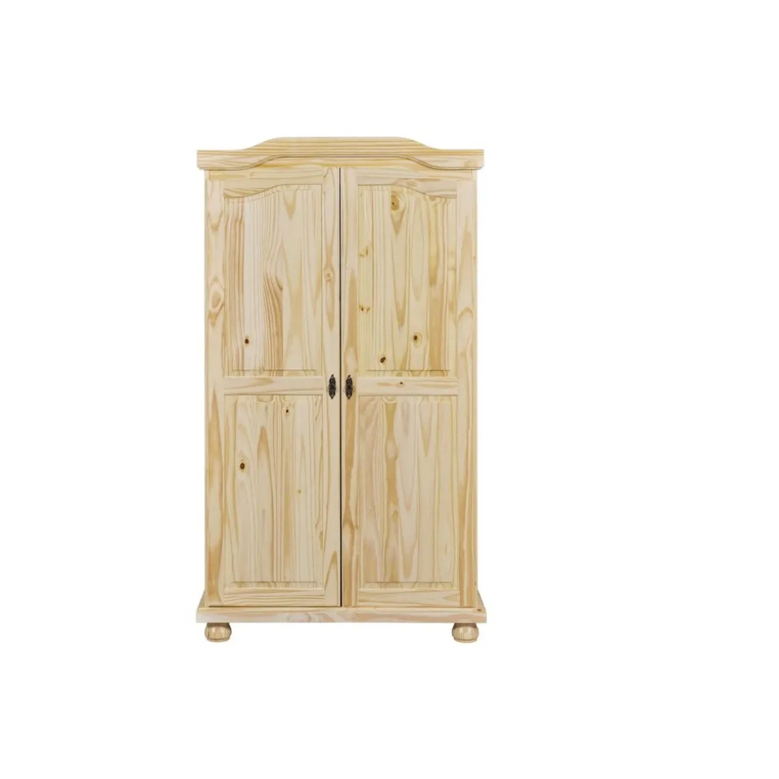 Armoire 4 étagères 1 penderie en Pin Massif LEBOSA