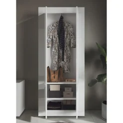 Armoire de couloir Bari 2 Portes coloris Laqué Blanc Brillant