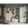 Armoire de couloir Damano 2 Portes Laqué Blanc Brillant L78 x H 187 cm