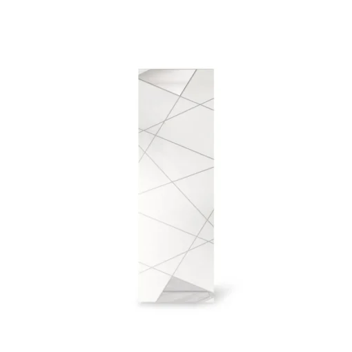 Armoire de couloir Villaricca 1 Porte blanc serigraphie Miroir