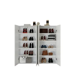 Armoire derangement 4 portes 8 étagères reglable