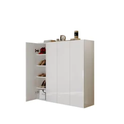 Armoire derangement 4 portes 8 étagères reglable