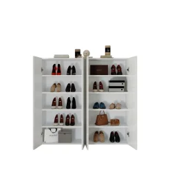 Armoire derangement 4 portes 8 étagères reglable