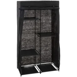 Armoire penderie modulable tissu noir