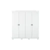 Armoire Rustique FSC 4 Portes Blanc ISNY