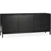 Bahut design 'HIPPIE' en bois noir