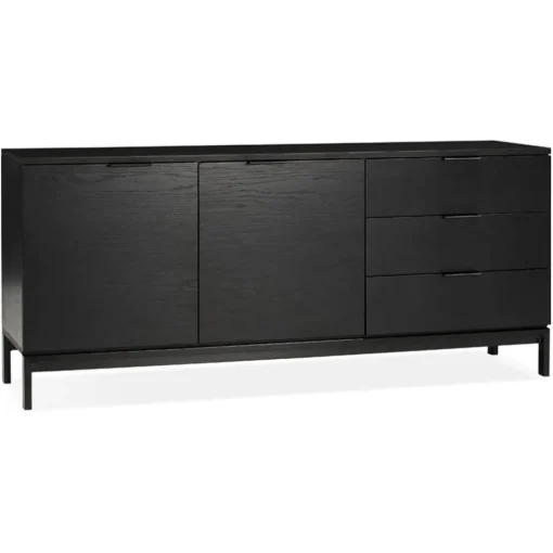 Bahut design 'HIPPIE' en bois noir