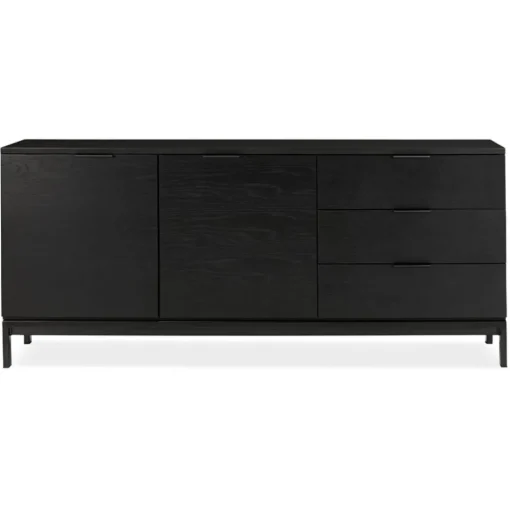 Bahut design 'HIPPIE' en bois noir