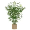 Bambou artificiel pot naturel H150cm vert
