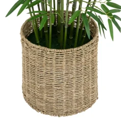 Bambou artificiel pot naturel H150cm vert
