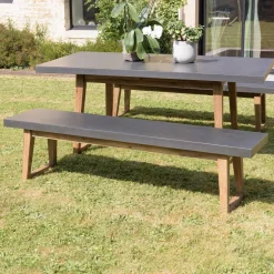 Banc effet béton foncé HECTOR