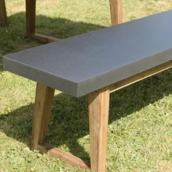 Banc effet béton foncé HECTOR
