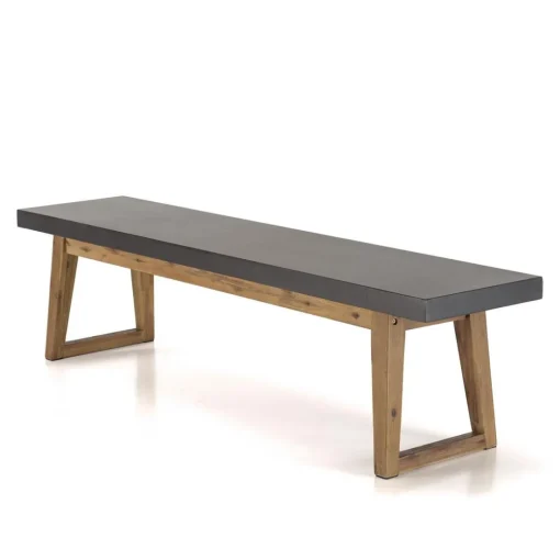 Banc effet béton foncé HECTOR