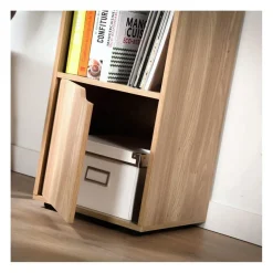 Bibliothèque 4 Cases et 2 portes en bois