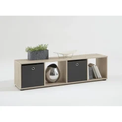 Bibliothèque 4 casiers chêne FRANK