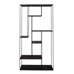 Bibliothèque 6 niveaux en métal noir