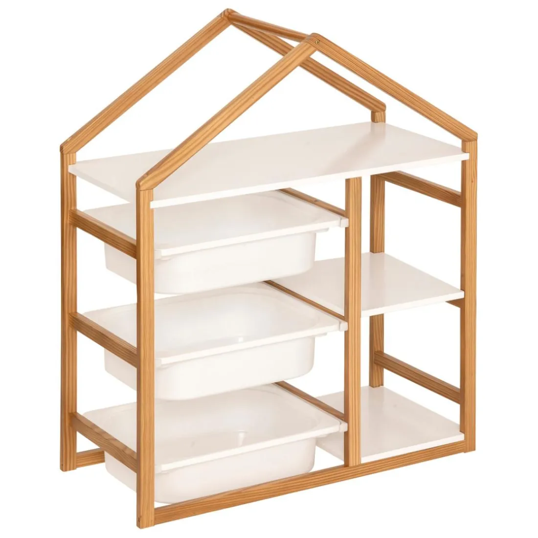 Bibliothèque 3 étagères Bako blanc