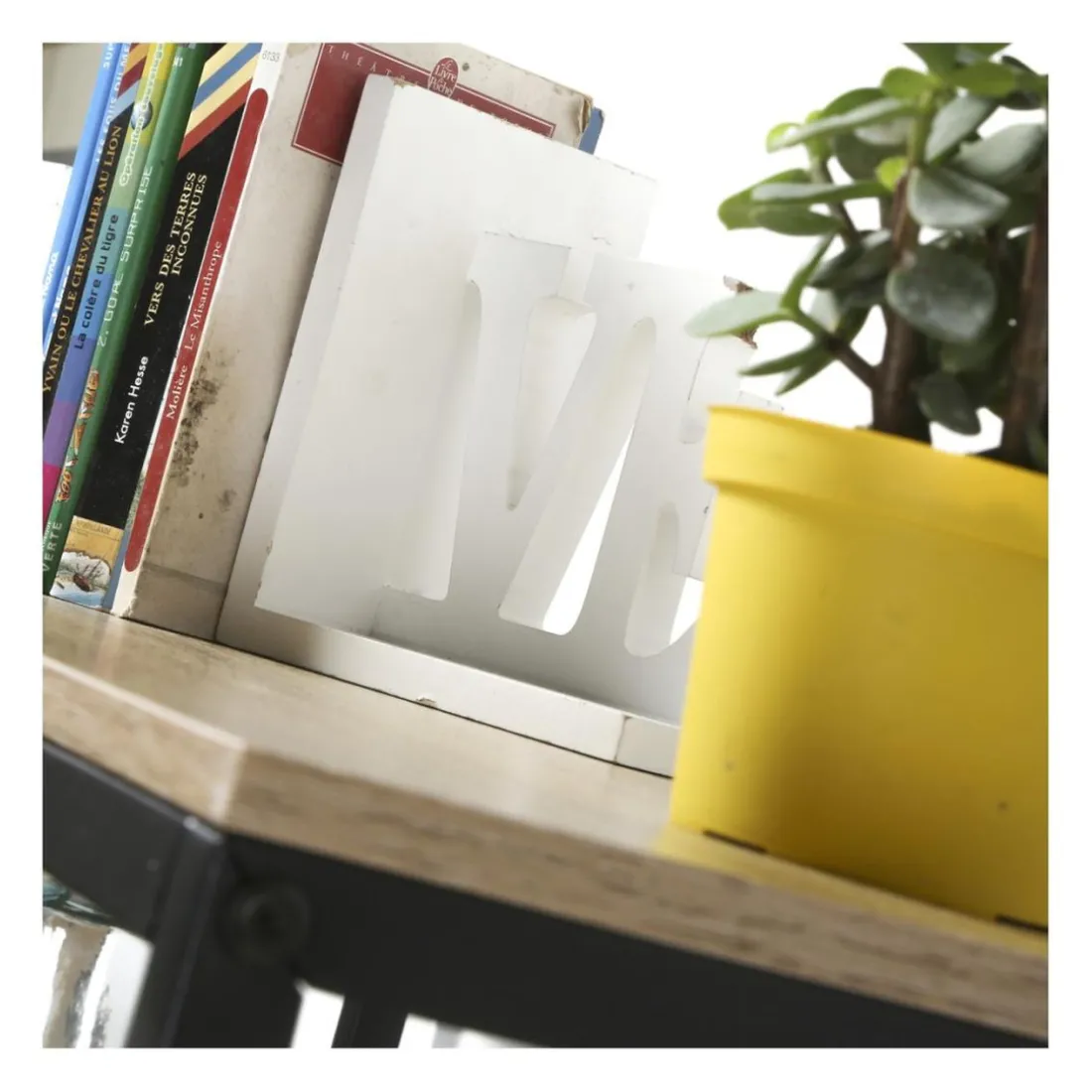 Bibliothèque avec étagères 6 niveaux en Bois Beige