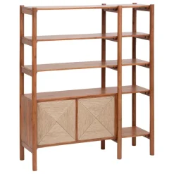 Bibliothèque en bois 2 portes