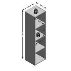 Bibliothèque MEGA 4 avec 4 casiers