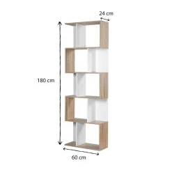 Bibliothèque Multi-cases Décor Bois Blanc