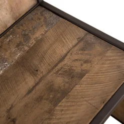 Bibliothèque SIXTINE 6 Niveaux Avec 6 Open Space Bois Teck Recyclé Acacia Mahogany Et Métal