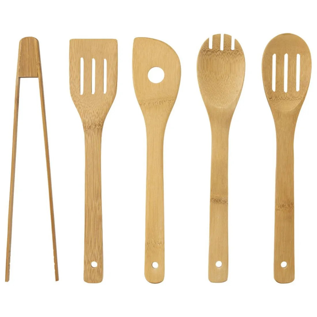 Bloc 5 couteaux & 5 ustensiles manche bambou