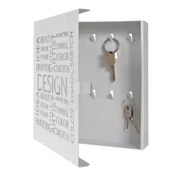 Boites à clé Design métal laqué blanc