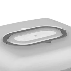 Boîte à gâteau carré 33x36cm gris en polypropylène