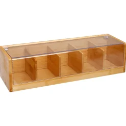 Boîte à thé 5 compartiments bambou