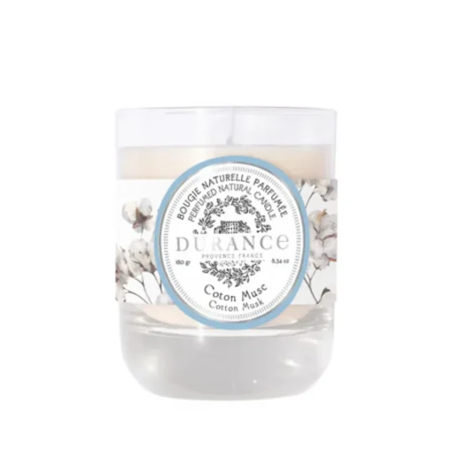 Bougie naturelle parfumée Coton Musc - Durance