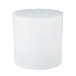 Bougie ronde rustique blanc D14voir