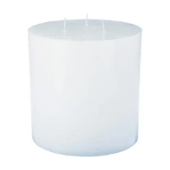 Bougie ronde rustique blanc D14voir