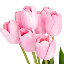 Bouquet 10 tulipes artificielles Satis Orange